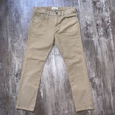 Gap 1969 Mens Size 33x30 Slim Straight Leg Corduroy Jeans Beige
