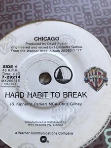 Chicago - hard habit to break 45 single - Picture 1 of 1