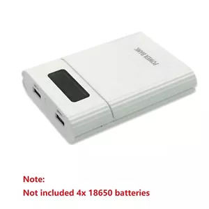 Power Bank Case Kit 4x18650 Battery Charger DIY Box 2x USB For Mobile Phone G - Imagen 1 de 13