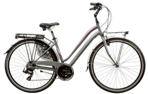 BICI RUOTA 28 ALLUMINIO CITY BIKE TREKKING AURA DONNA  21V AURA21V MADE IN ITALY - Foto 1 di 5