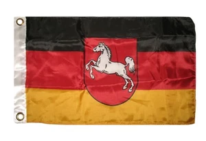 12x18 12"x18" Deutschland Deutsch Niedersachsen Boot Auto Flagge Indoor/Outdoor 100D - Bild 1 von 1