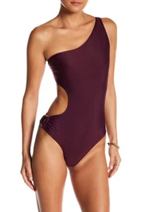 NUEVO SIN ETIQUETAS Traje de baño marrón Mia Marcelle Pierce de una pieza talla L (8, 10) - Imagen 1 de 2