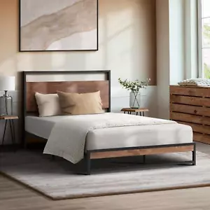Oikiture Metal Bed Frame King Single Size Beds Base Platform Wood - Picture 1 of 10