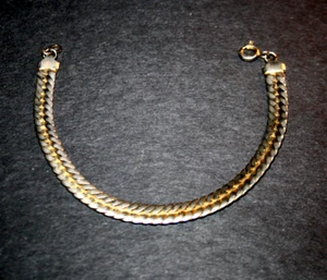 Armband, 16 cm, Metall vergoldet, Ringverschlußß mit Schlaufe, kein Abrieb, 1960 - Bild 1 von 1