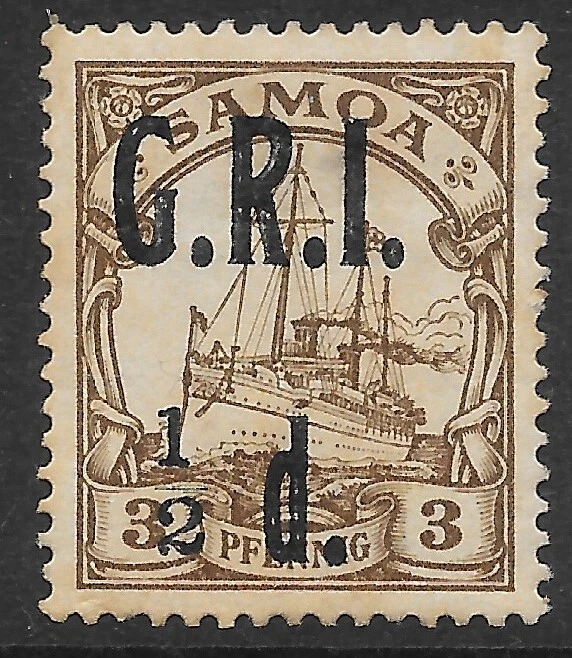 SAMOA SG101 1914 ½d ON 3pf BROWN MTD MINT - Image 1 of 1