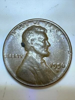 1956 D Lincoln Wheat Penny Error, L On The Rim - Image 1 of 2
