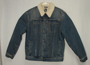 Polo Ralph Lauren Sherpa Lined Blue Denim Trucker Jacket Big Kids Youth XL - Picture 1 of 9