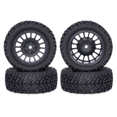Wheels Rims Tires 12mm Hex Hub for Tamiya TT-02B DT-02 HPI HSP 1/10 RC Buggy Car - Image 1 of 4