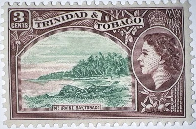 SELLOS DE VIAJE: SELLOS TRINIDAD Y TOBAGO 1953-59 QEII SG#269 COMO NUEVOS, MOGH 3 centavos Foto 1 de 4