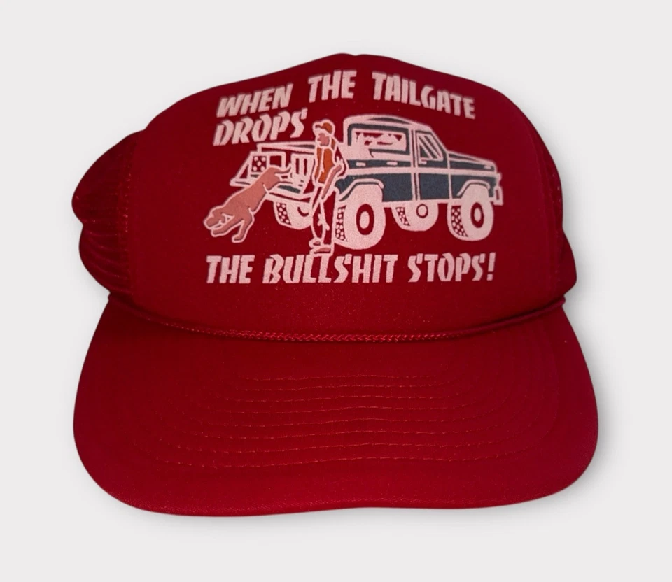 Gorra de camionero humor vintage malla roja Snapback adulto ajustable años 80 *LEER* Foto 1 de 4