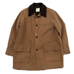 Brooks Brothers Loro Piana Rain System Chore Coat Mens L Tan Cotton Twill - Picture 1 of 12