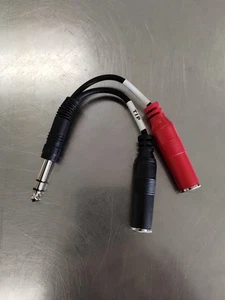 1/4 di pollice Stereo maschio a 2 1/4 di pollice Adattatore Y Mono Femmina - Foto 1 di 1