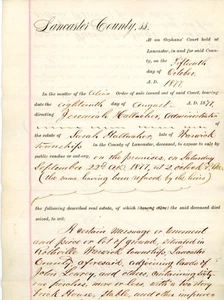 Casa de ladrillos 1877 Lancaster County Court Sale Warwick Twp Rothsville - Imagen 1 de 6