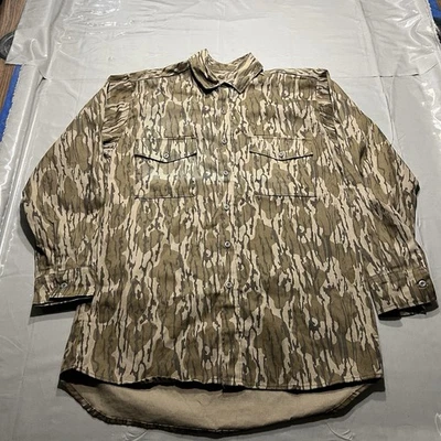 Mossy Oak Original Bottomland Camo Made In USA Button Up Shirt Mens M Vtg - Image 1 of 4