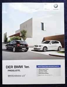 BMW 1er  Preisliste 9.2010  Modelle: 116i 118i 120i 130i 16d 118d 120d 123d - Picture 1 of 2