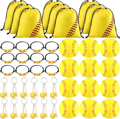 48 piezas suministros para fiestas de softbol incluyen 12 piezas bolsas de fiesta 12 piezas pulseras Foto 1 de 4