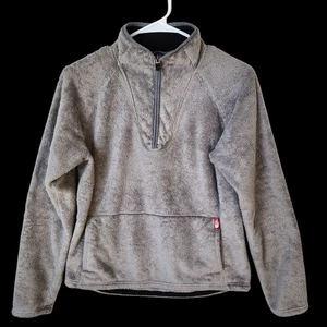 The North Face Giacca Pullover Donna M Mossbud Pile 1/4 Zip ABXM Grigio Accogliente - Foto 1 di 13