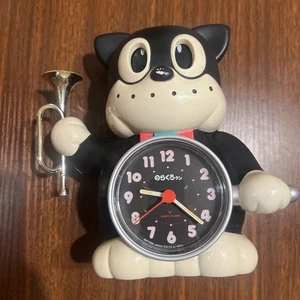 Norakuro-kun Black Cat Talking Alarm Clock Vintage Rare Collectible From JPN - Picture 1 of 6