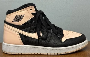 Air Jordan 1 High Crimson Tint Pink Black Leather (575441-081) Size 4Y - Bild 1 von 11