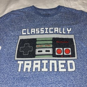Nintendo Classically Trained Controller NES Vintage Gaming Mens T Shirt Sz Small