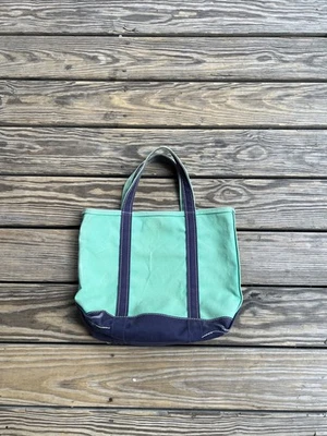 Bolso de Mano y Barco Ll Bean Vintage Cremallera Superior Lona Mediano Hecho en EE. UU. Dos Tonos Foto 1 de 4
