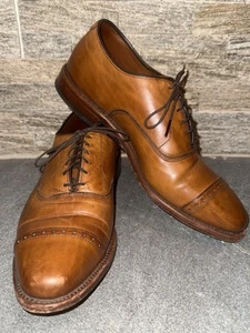 Allen Edmonds ‘Nathan’ Brown Leather Cap Toe Oxford Dress Shoes Size 8.5D - 8088 - Picture 1 of 18