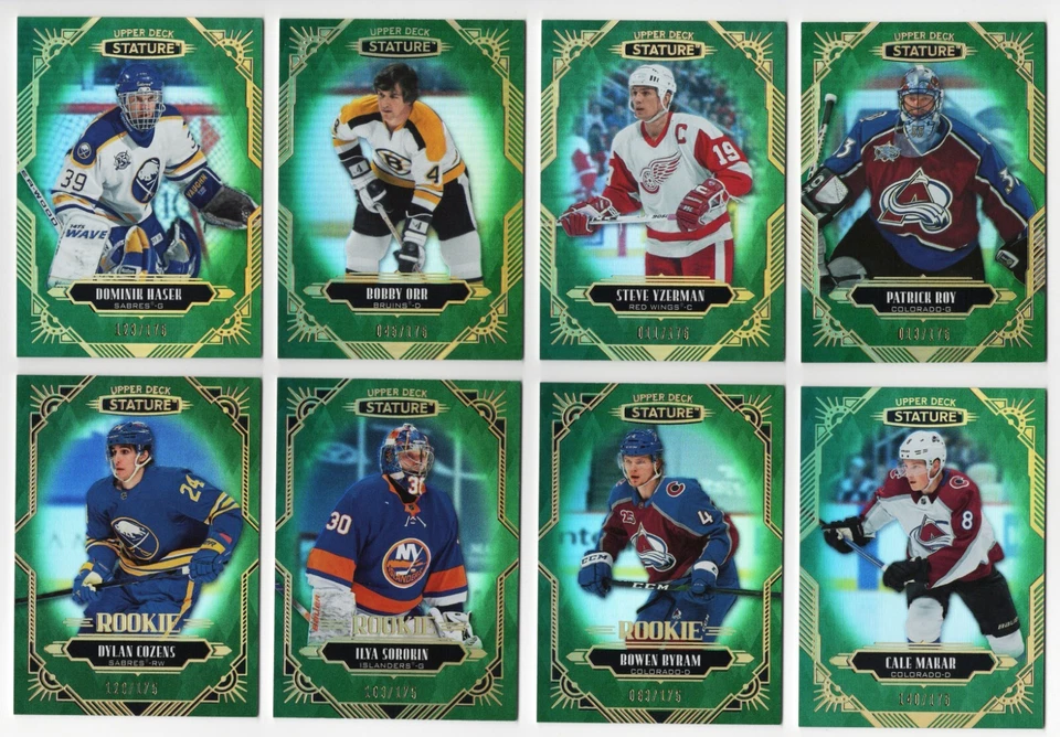 2020-21 Upper Deck Stature Green Parallel Base & Rookies #/175 Pick From List !! - Image 1 of 1