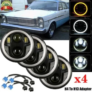 4PCS 5.75" Projector LED Headlights Hi/Lo Beam DRL For Dodge Coronet Ford LTD - Picture 1 of 12
