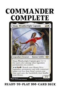 Sisay, Weatherlight Captain ENCHANTRESS LEGENDS Magic MTG Custom Commander Deck - Image 1 of 4