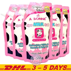 350g x 5 : A BONNE’ Spa Milk Salt Moisturizing Whitening Salt Scrub Pouring Cap - Picture 1 of 1