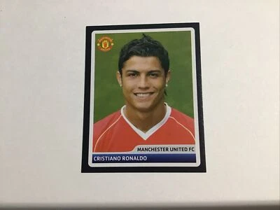 Pegatina CRISTIANO RONALDO 2006 Panini UEFA Champions League #69 NEGRA RARA Foto 1 de 3