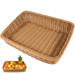 Cesta para servir de ratán cesta de picnic de mimbre cesta de almacenamiento de mimbre - Imagen 1 de 11