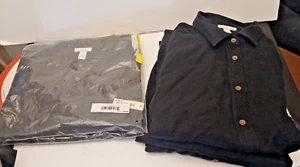 Daily Ritual Damen Tencel schwarz Oversize kurz Slv Knopf Shirt XS neu Paket 5 - Bild 1 von 7