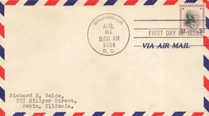 832c 1 $ Woodrow Wilson Prexy - Dry Print 1954 - Bild 1 von 1