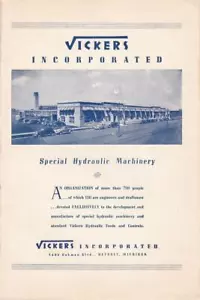1938 Vickers Engineering Print-Ad/Great Photo of HQ with old cars - Picture 1 of 1