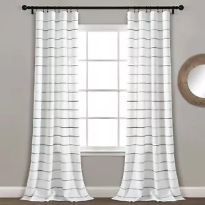 Carson Carrington Pajebo Ombre Stripe Cotton Curtain Panel - Picture 1 of 25