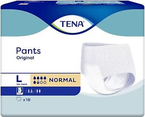 Tena Pants Normal Large Size - 4 packs of 18 Original Incontinence Pants (72)