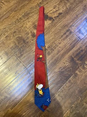 Snoopy de golf vintage con corbata de poliéster Woodstock Foto 1 de 4