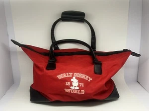 Walt Disney World Seesack rot Canvas 1971 Mickey Mouse schwarzer Rand 17x10 - Bild 1 von 5