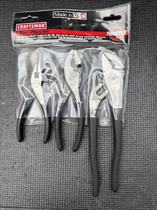 Sears Craftsman USA Nos 3pc Plier Set 45243 Arc Slip Needle nose Pliers - Picture 1 of 19