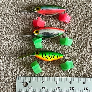 Storm Hot N Tot ThinFin Pre Rapala Crankbait Fishing Lure Green - set of 3 - Picture 1 of 11