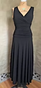 Jet Black SHAPER SLIMMING MAXI DRESS S Stretch Knit Full-Length Gown SHAPE FX - Picture 1 of 7
