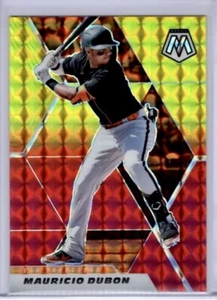 2021 PANINI MOSAIC MAURICIO DUBON MLB #12/64 RED & YELLOW Choice Fusion PRIZM - Picture 1 of 1