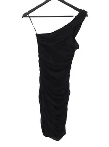 Miso Women's Midi Dress UK 10 Black 100% Polyester Bodycon - Picture 1 of 5