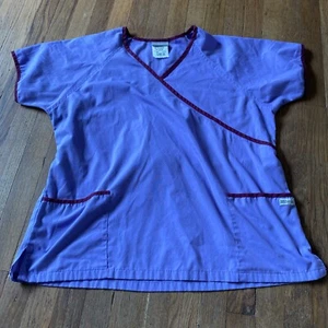 Uniform advantage UA Scrubs Size extra large purple medical scrub top - Picture 1 of 6