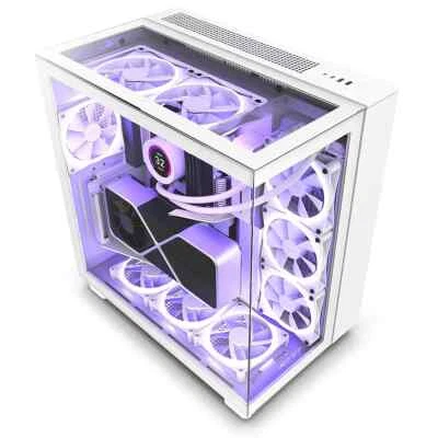 NZXT - H9 Elite ATX Mid-Tower PC Case with Dual Chamber - White 4672 - Image 1 of 4