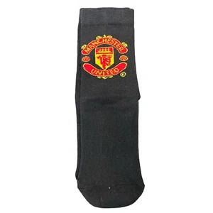 Manchester United offizielle schwarze Wappensocken Größe 12,5 - 3,5, 4 - 6,5 MUFC GESCHENK - Bild 1 von 1