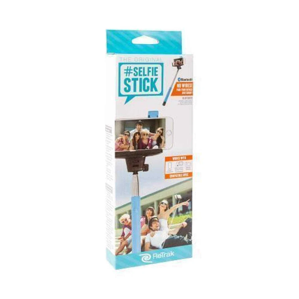 ReTrak Original Wireless Bluetooth Extendable Selfie Stick Cellphone Camera Blue - Image 1 of 2
