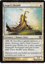 Angel's Herald *FOIL Uncommon* Magic MtG x1 Shards of Alara MISCUT (centering)