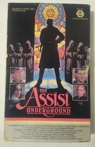 THE ASSISI UNDERGROUND (VHS 1985-1991) BEN CROSS MAXIMILIAN SCHELL- BIG BOX- WAR - Picture 1 of 12